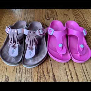 GIRLS BIRKENSTOCK SANDALS SIZE 32! Two pairs!!!